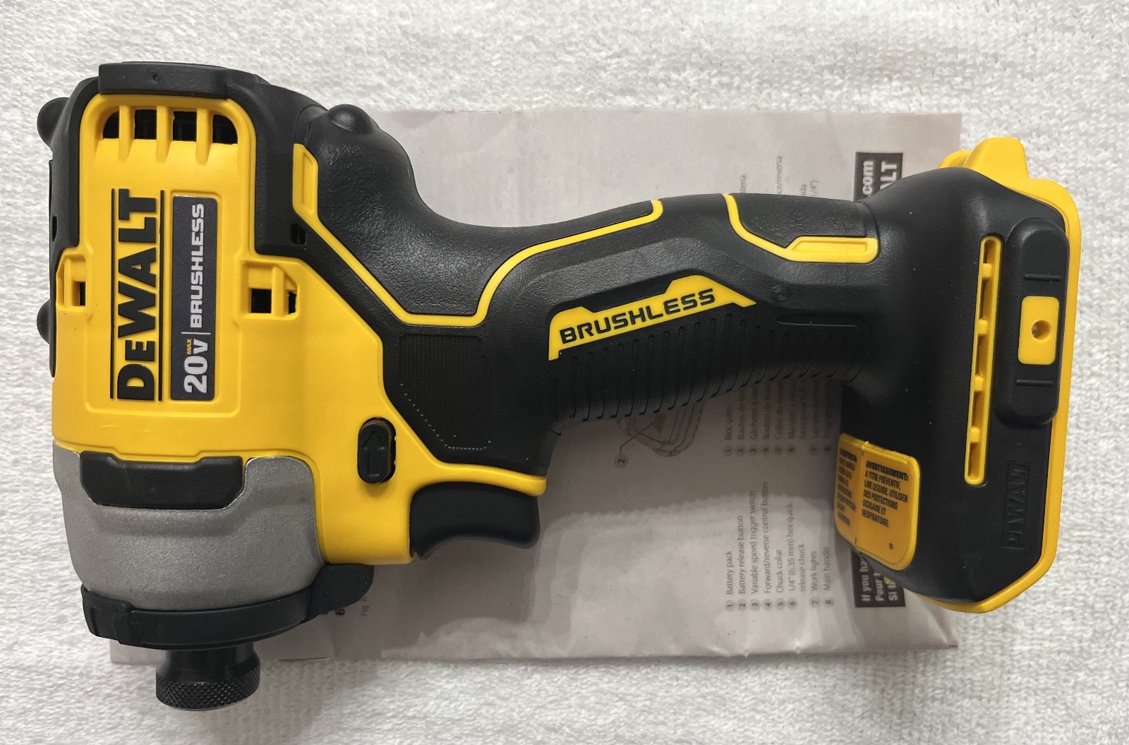 New Dewalt DCF809B 1/4″ 20V 20 Volt Max Atomic Compact Brushless Impact Driver