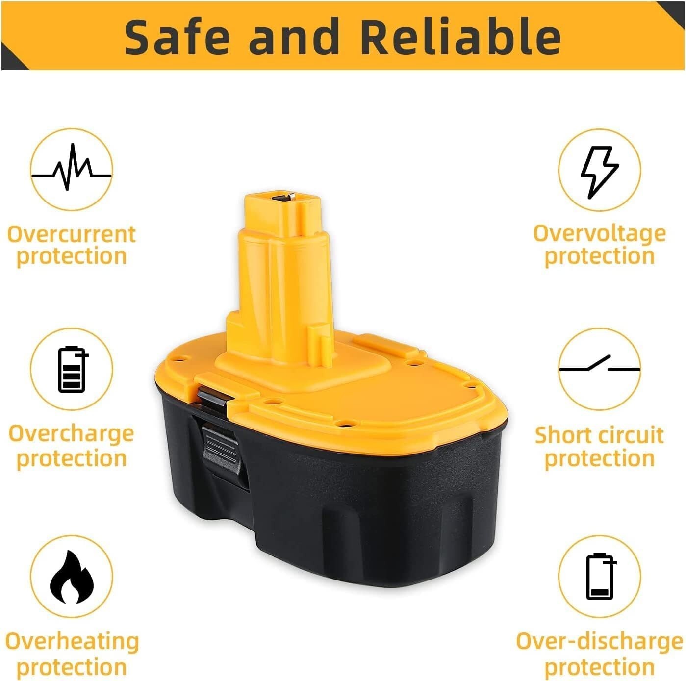 2PACK 18V For Dewalt 18 VOLT XRP Ni-MH 7.0Ah Battery DC9099 DC9096 DC9098 NEW