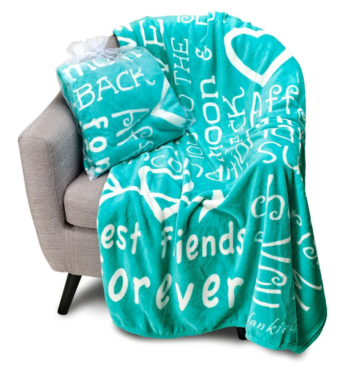 BlankieGram I Love You Throw Blanket Gift Best Friend Mom Caring – 5 colors