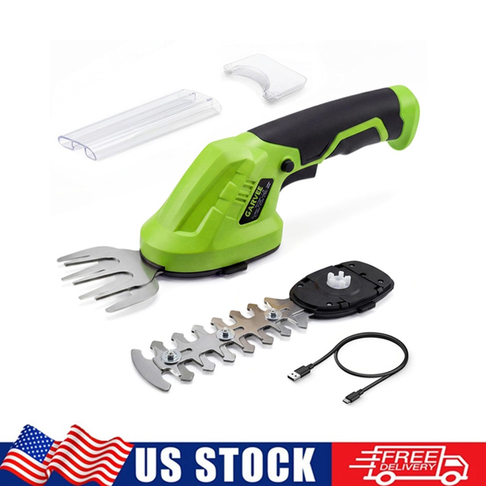 NEW🔥 2 in 1 Cordless Grass Shear & Hedge Trimmer – 7.2V Electric Bush Trimmer