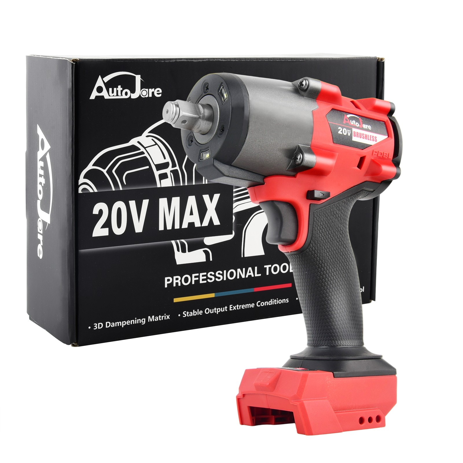 1/2″ Brushless Impact Wrench 1500N.m 4000RPM Cordless Auto Repair Tool Fits M18