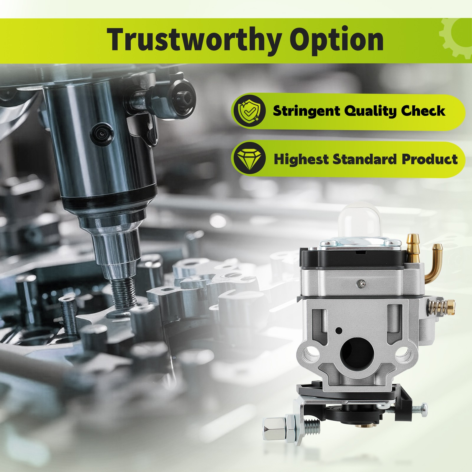 Carburetor for Poulan Pro PR46BT 46cc Gas 475 CFM 200 MPH Backpack Leaf Blower