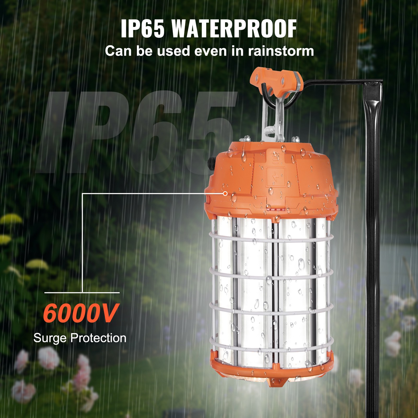 VEVOR 150W LED Temporary Construction Light 5000K Work Job Site Lighting IP65
