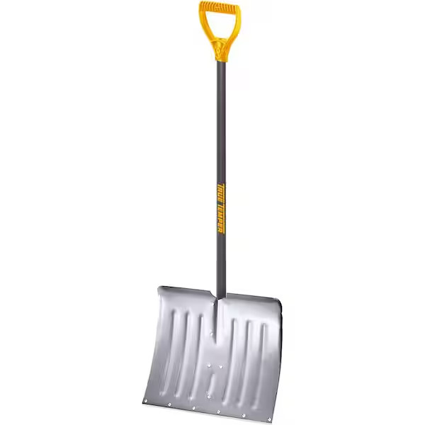 True Temper Snow Shovel 38.3 in. Steel Handle Aluminum Blade Poly D-Grip