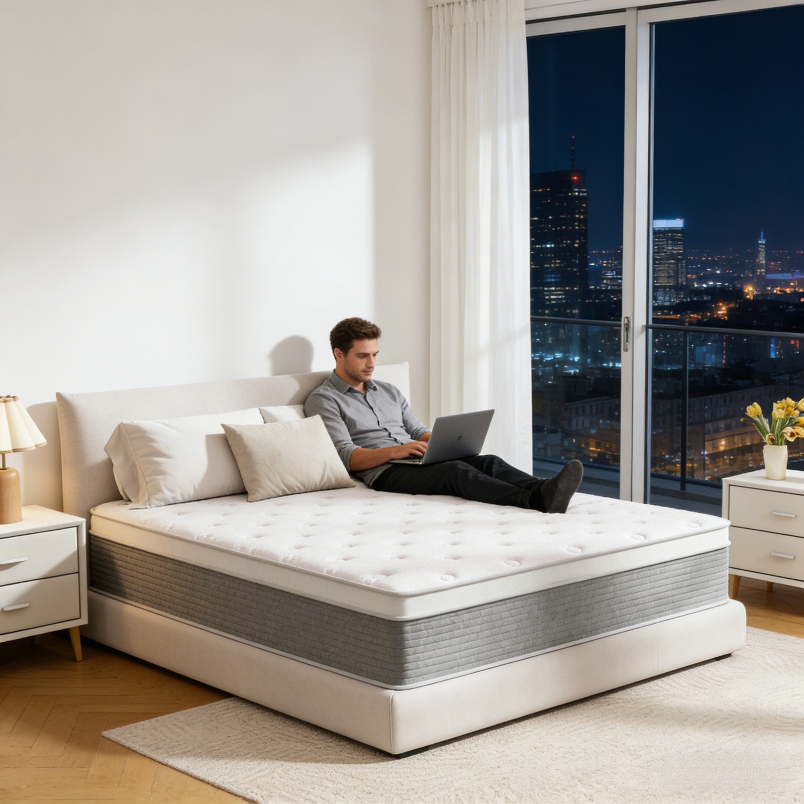 CertiPUR-US Hybrid Mattress Pocket Spring&Memory Foam Rolled Mattress in Box