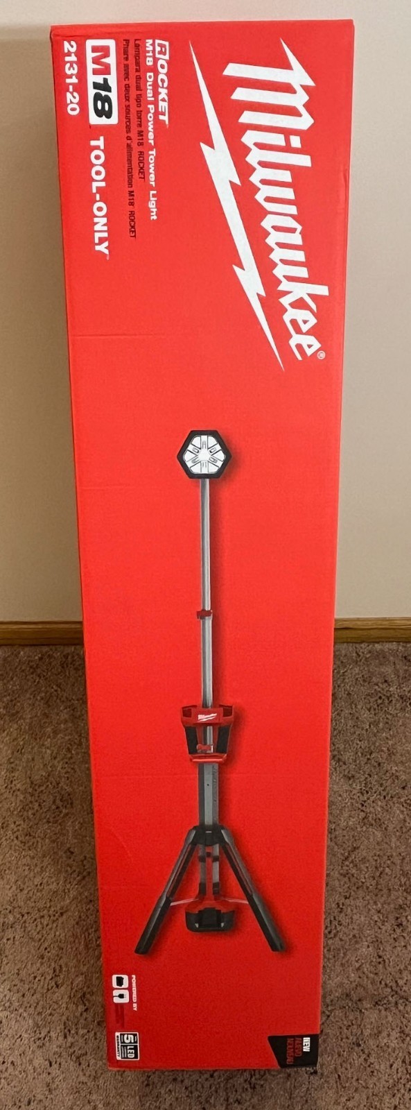 BRAND NEW Milwaukee M18 2131-20 18V ROCKET Dual Power Tower Light