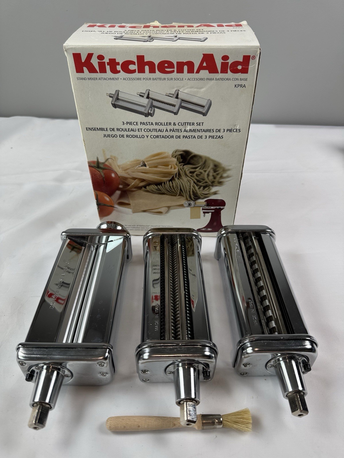 Kitchenaid 3 Piece Pasta Roller Cutter Set-See Pics + Description for Issue