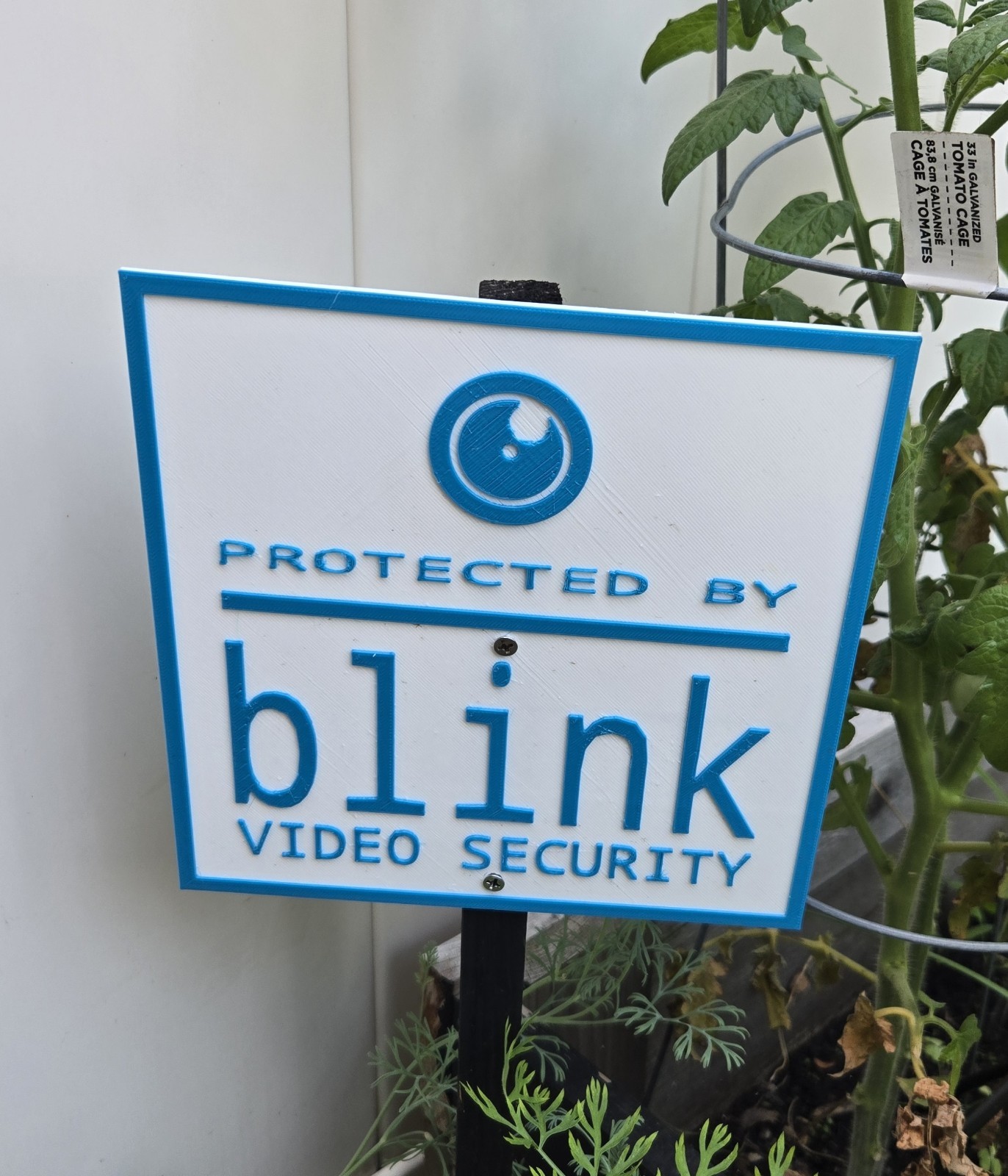 blink video security sign- 3D Printed