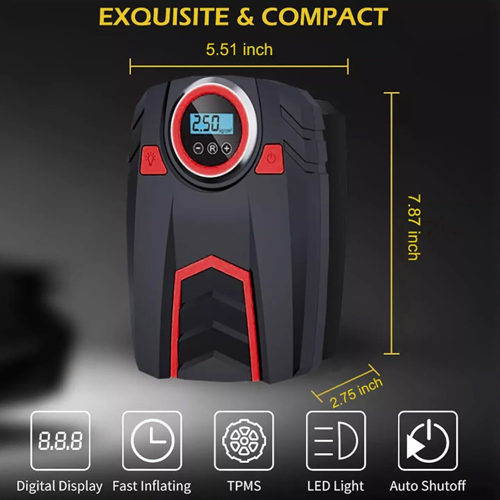 Car Tire Air Pump Inflator Compressor Digital Electric Auto Portable 150PSI 12V
