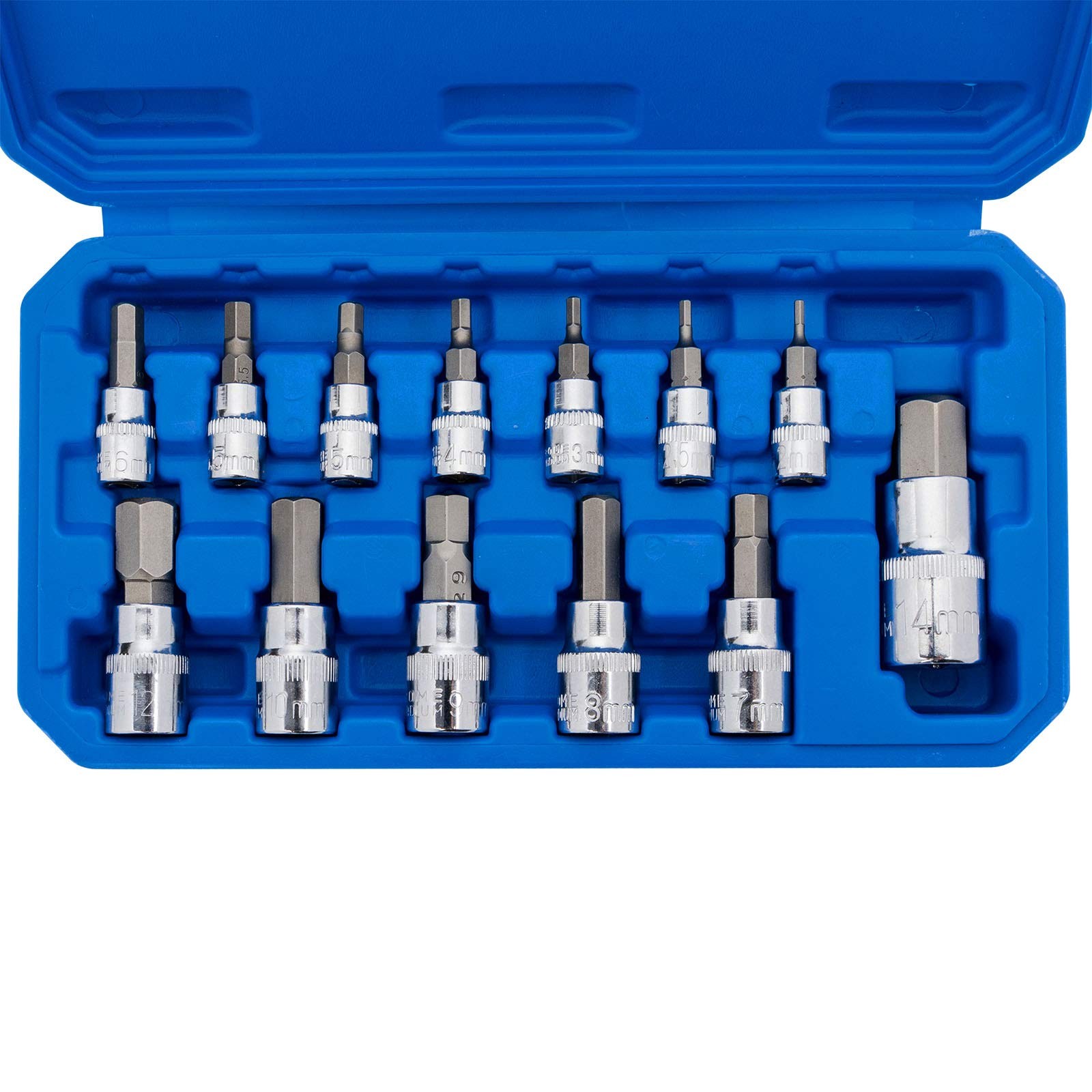 Hex Bit Socket Set Premium S2 Alloy Steel | 13-Piece Metric 2mm Variety Pack