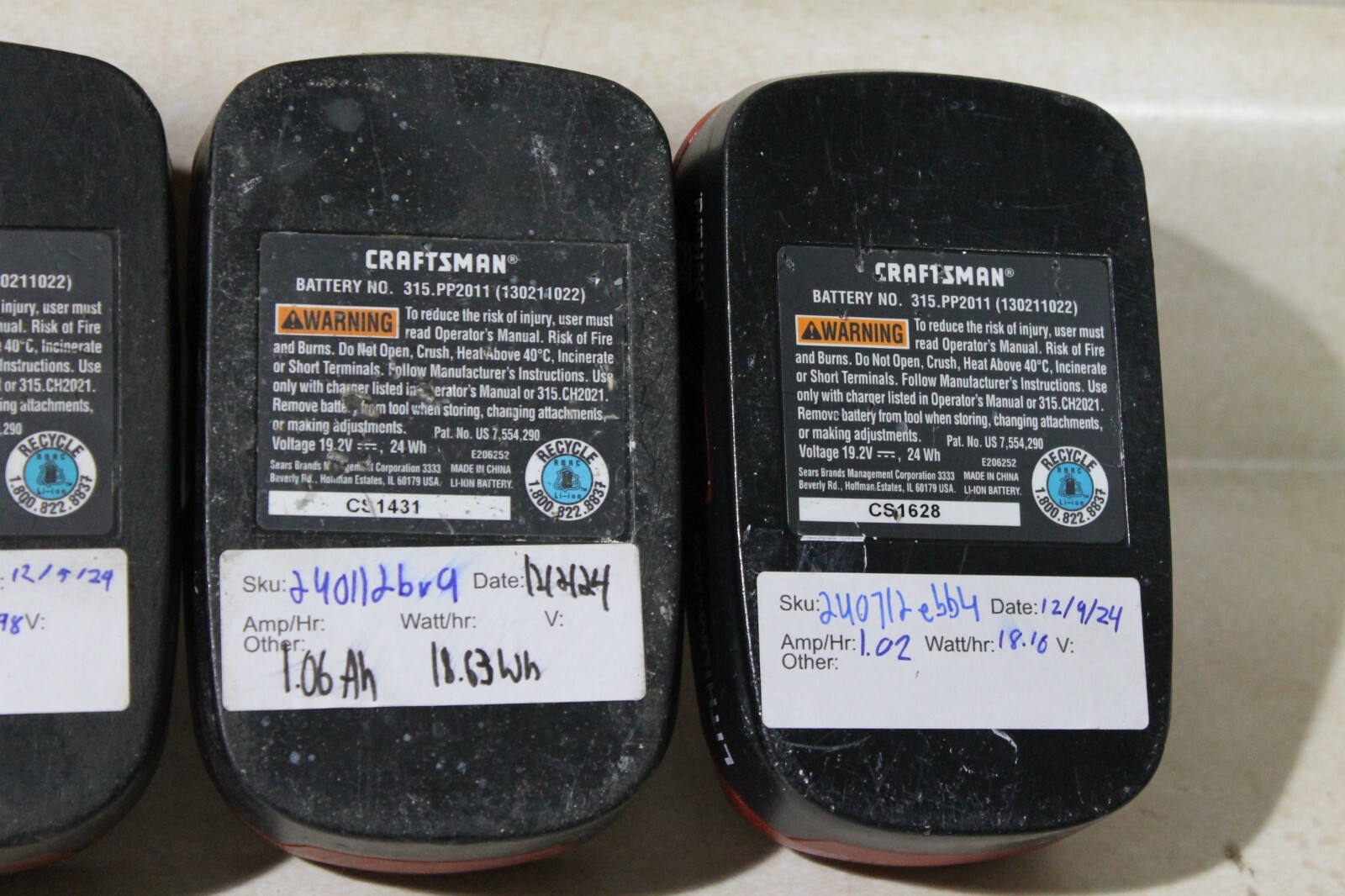 (1) TESTED Genuine OEM Craftsman C3 19.2V Li-on Battery 315.PP2011