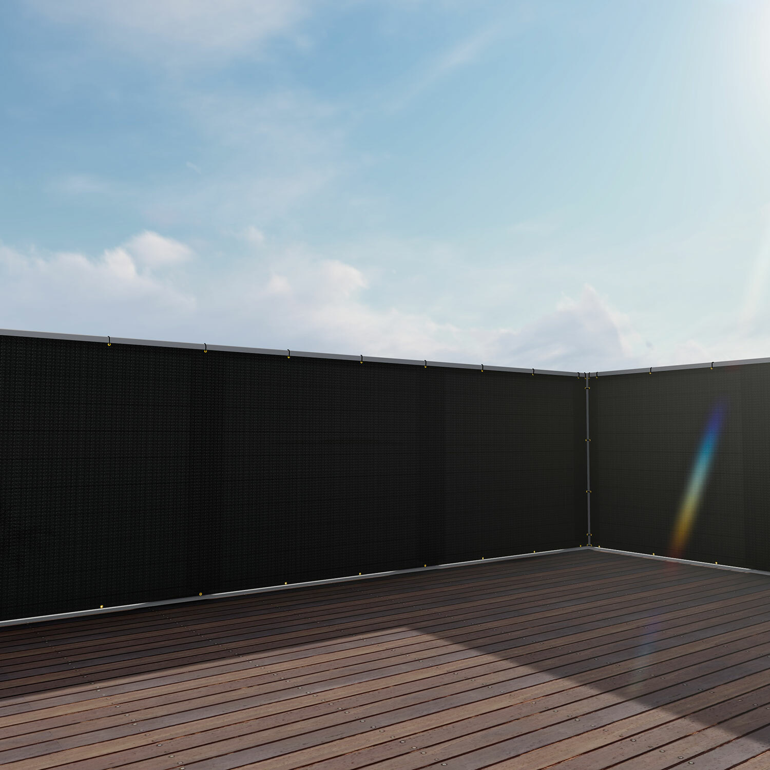 Custom 3 Ft Tall BLack Privacy Fence Deck Mesh Balcony Railing Shade 1-150 ft