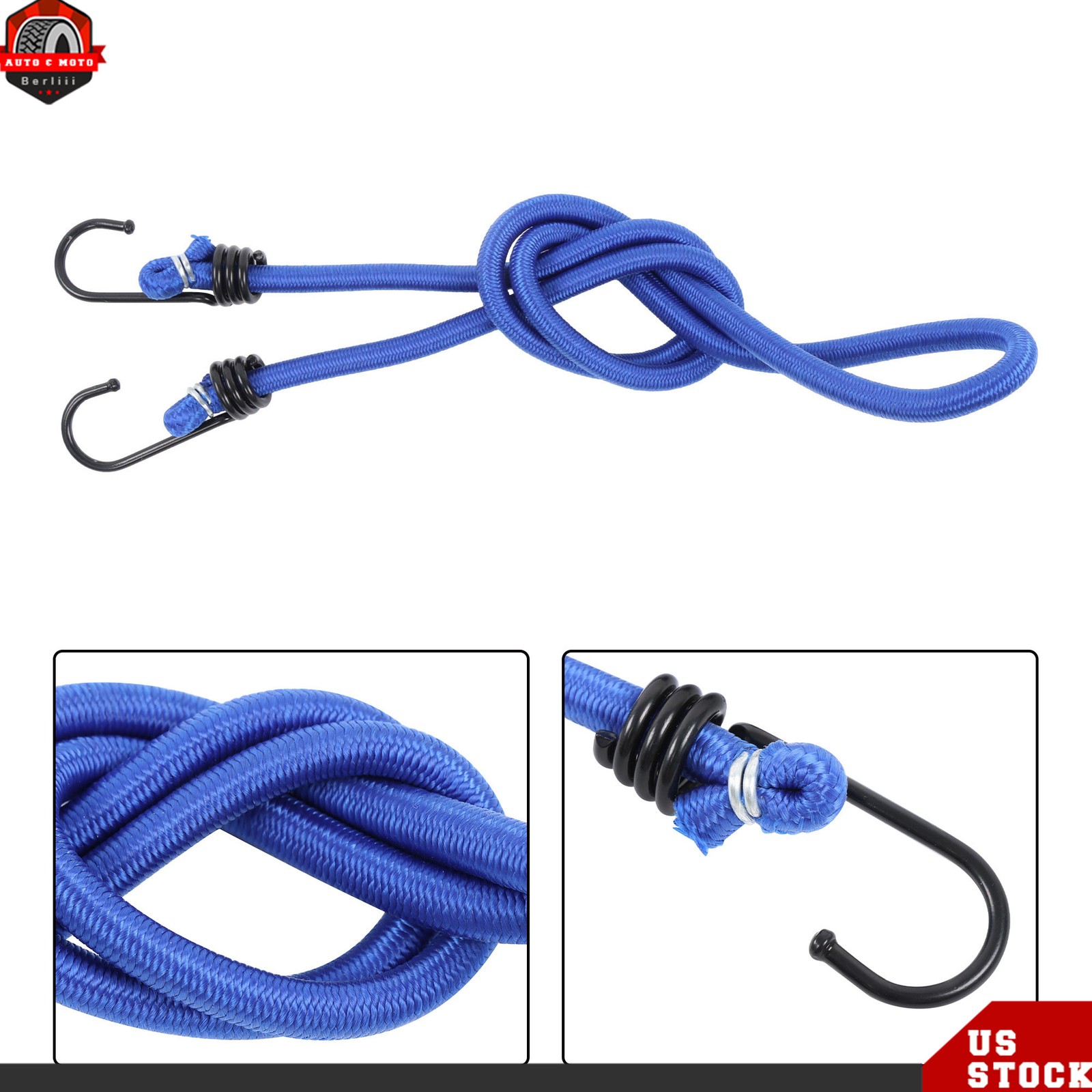4PCS Heavy Duty Ratchet Straps 1.6″×15’ 5208 lbs Break Strength S Hooks Blue