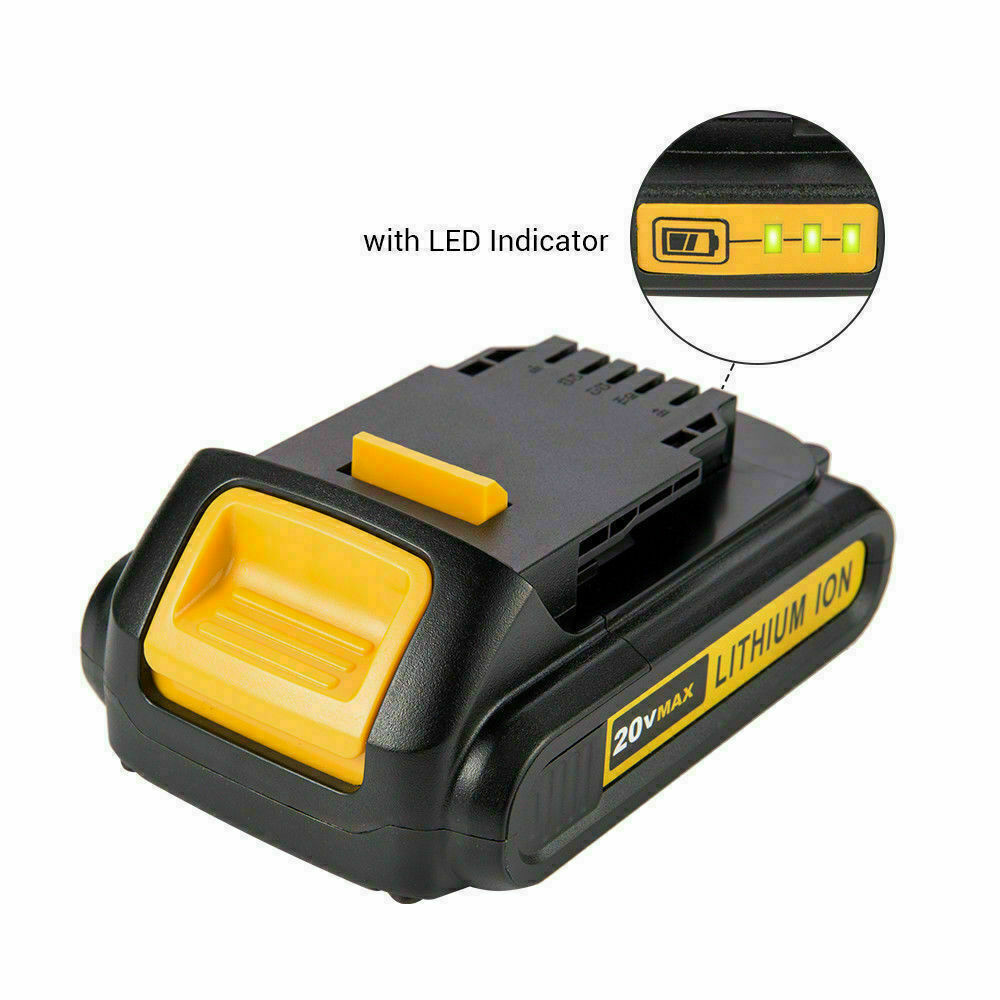 2Pack For DEWALT DCB201 20V 20Volt Max Lithium-Ion Compact Battery DCB203 DCB207