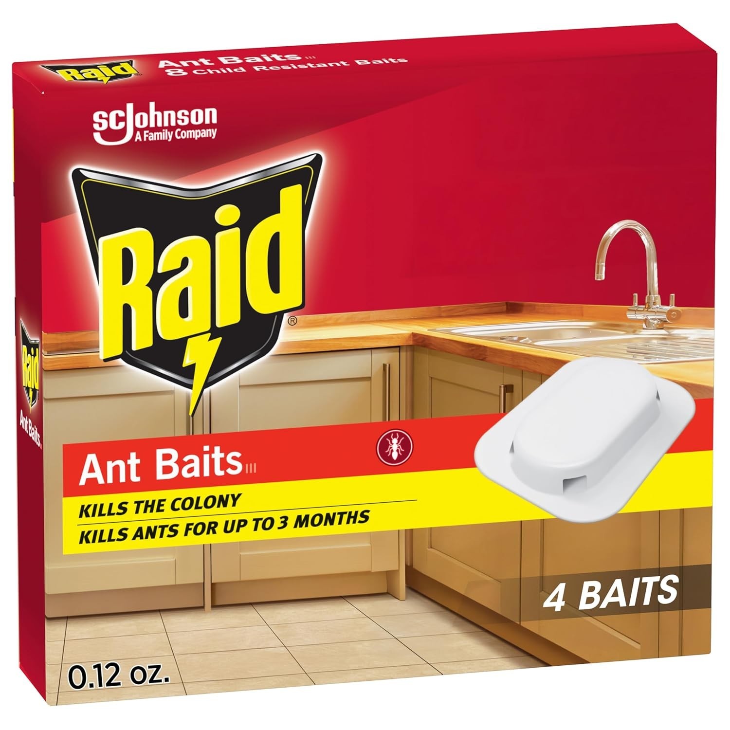 Raid Ant Killer Baits III 4 Count Household Use Colony Killer 3 Months Indoor