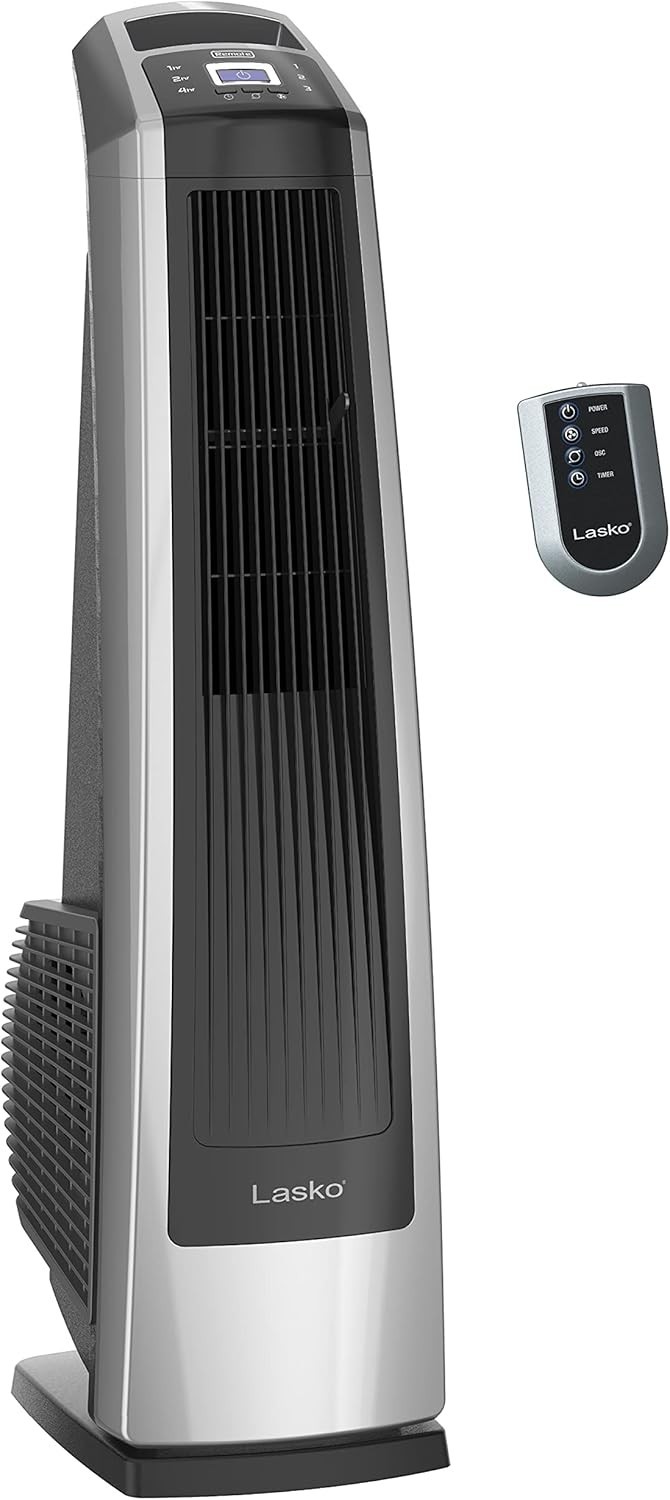 High Velocity Oscillating Tower Fan for Bedroom Garage Basement with Remote