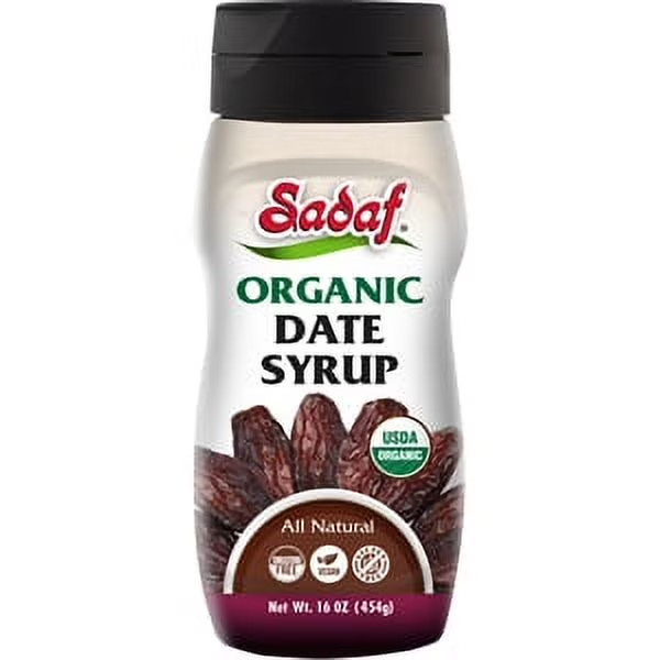 Sadaf brand, USDA Organic Date Syrup, 16 oz, in a Plastic Squeeze Bottle…