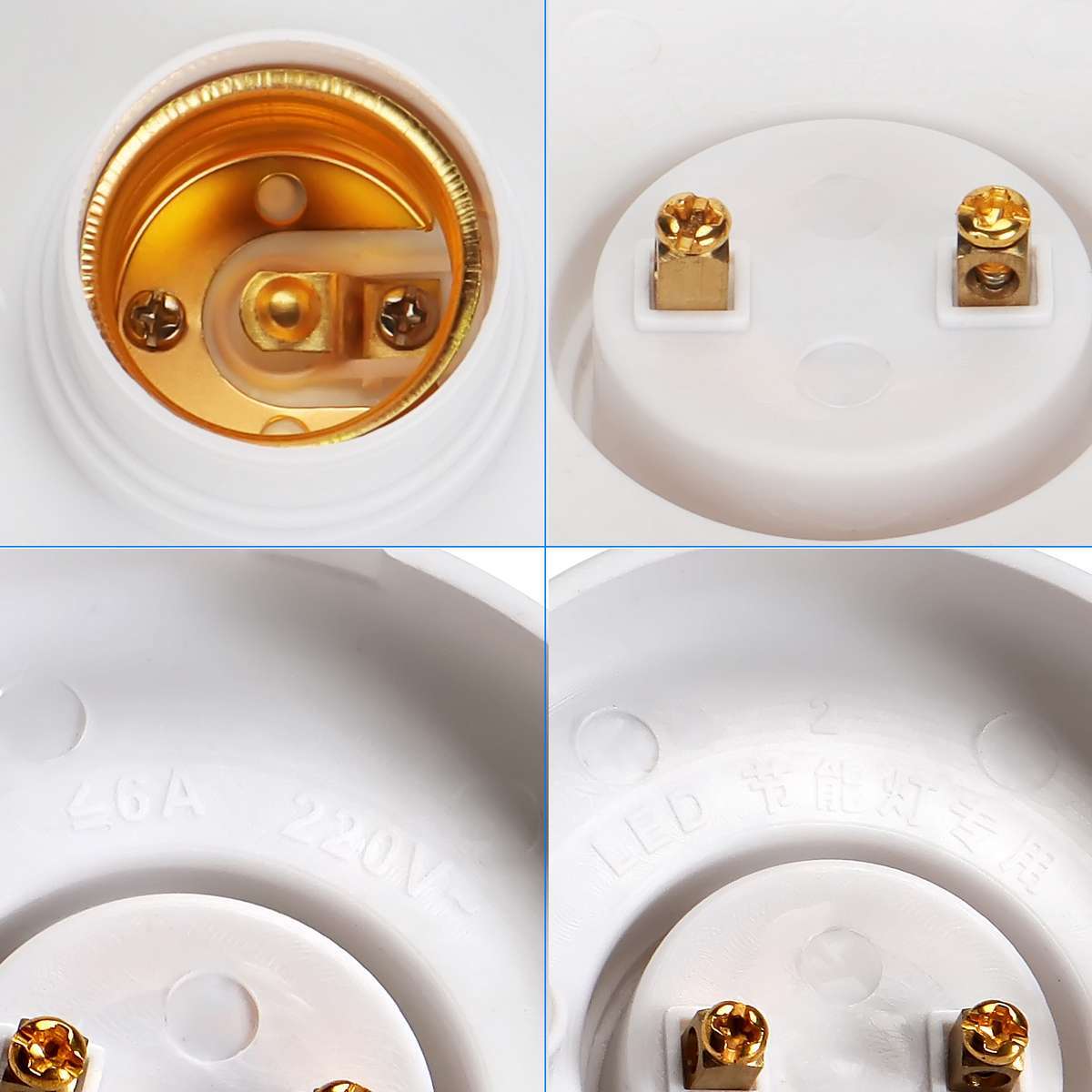 5/10/20PCS E27 Light Bulb Pendant Lamp Round Fixing Base Holder Screw Cap Socket