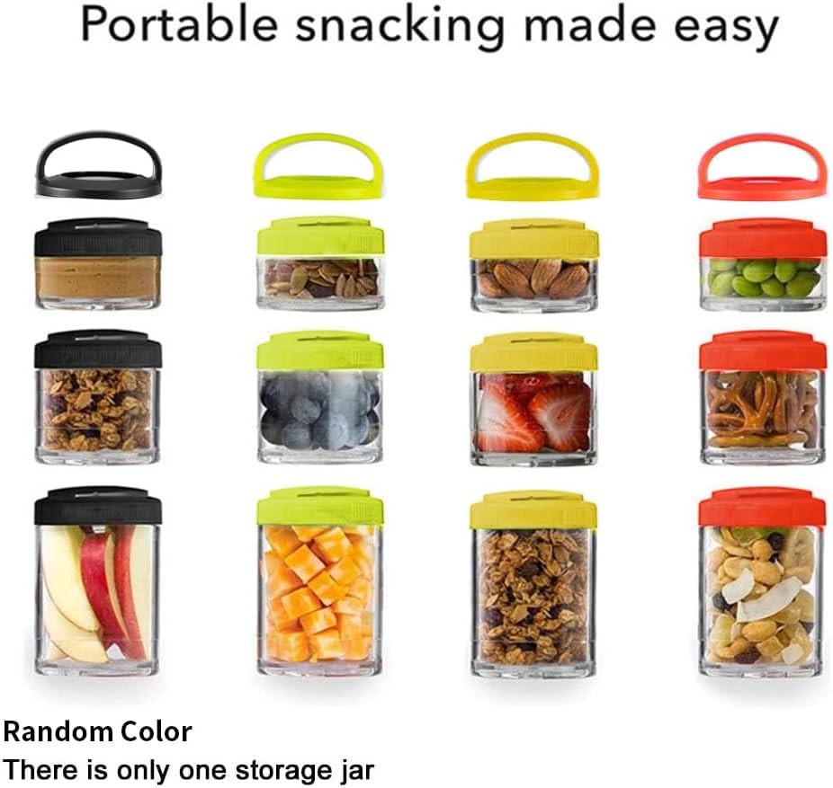Portable Travel Stackable Snack Containers, 4 Jar – 40cc,60cc,100cc,150cc Scale