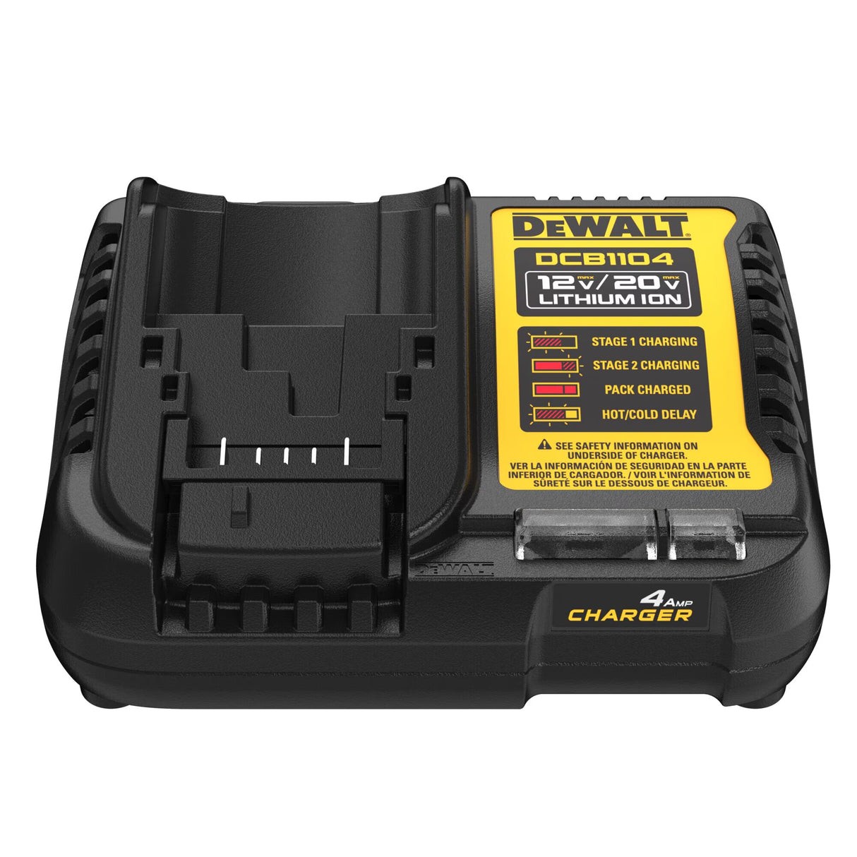 New Dewalt DCB1104 Max4 Amp 12V / 20V / 60V Liion AC Battery Charger in lot