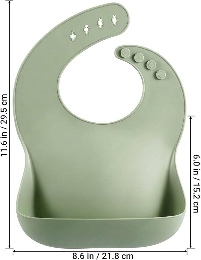 PandaEar Set of 3 Silicone Baby Bibs Waterproof, Soft, Unisex, 10-72 Months