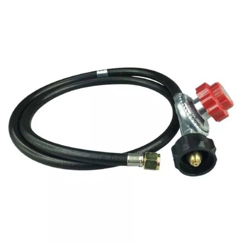 High Pressure Propane Cast-Iron Round Burner 4FT Regulator Hose & Fitting