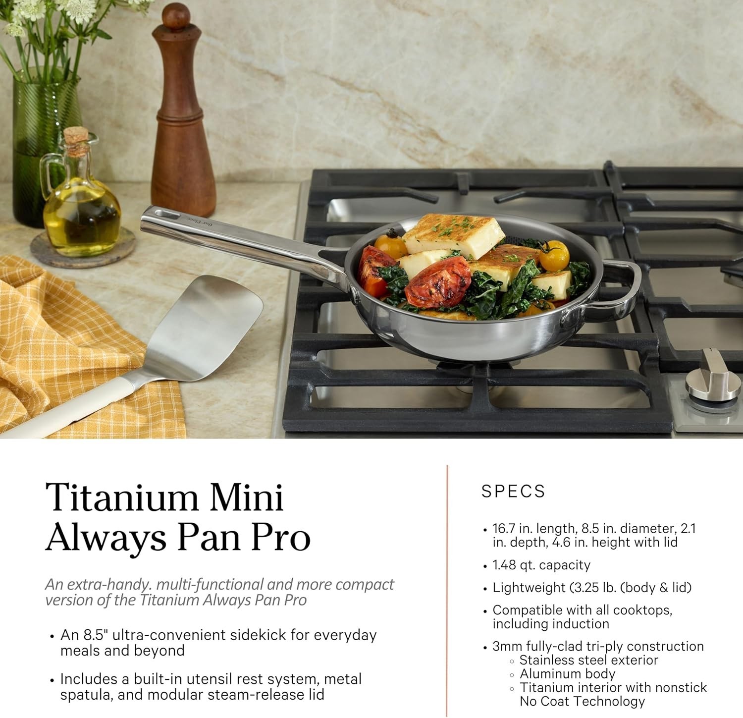 Our Place Titanium Pro Cookware Set (10-Piece) – Chrome – READ