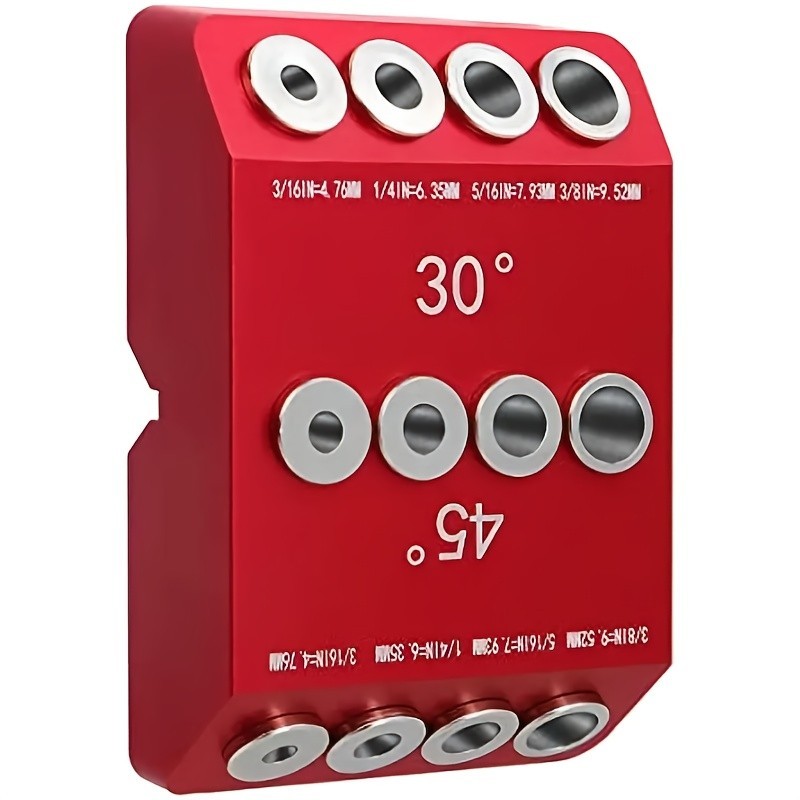Multi – Angle Drill Guide Jig – 30°/45°/90° Drilling, V – Groove for Corners & C