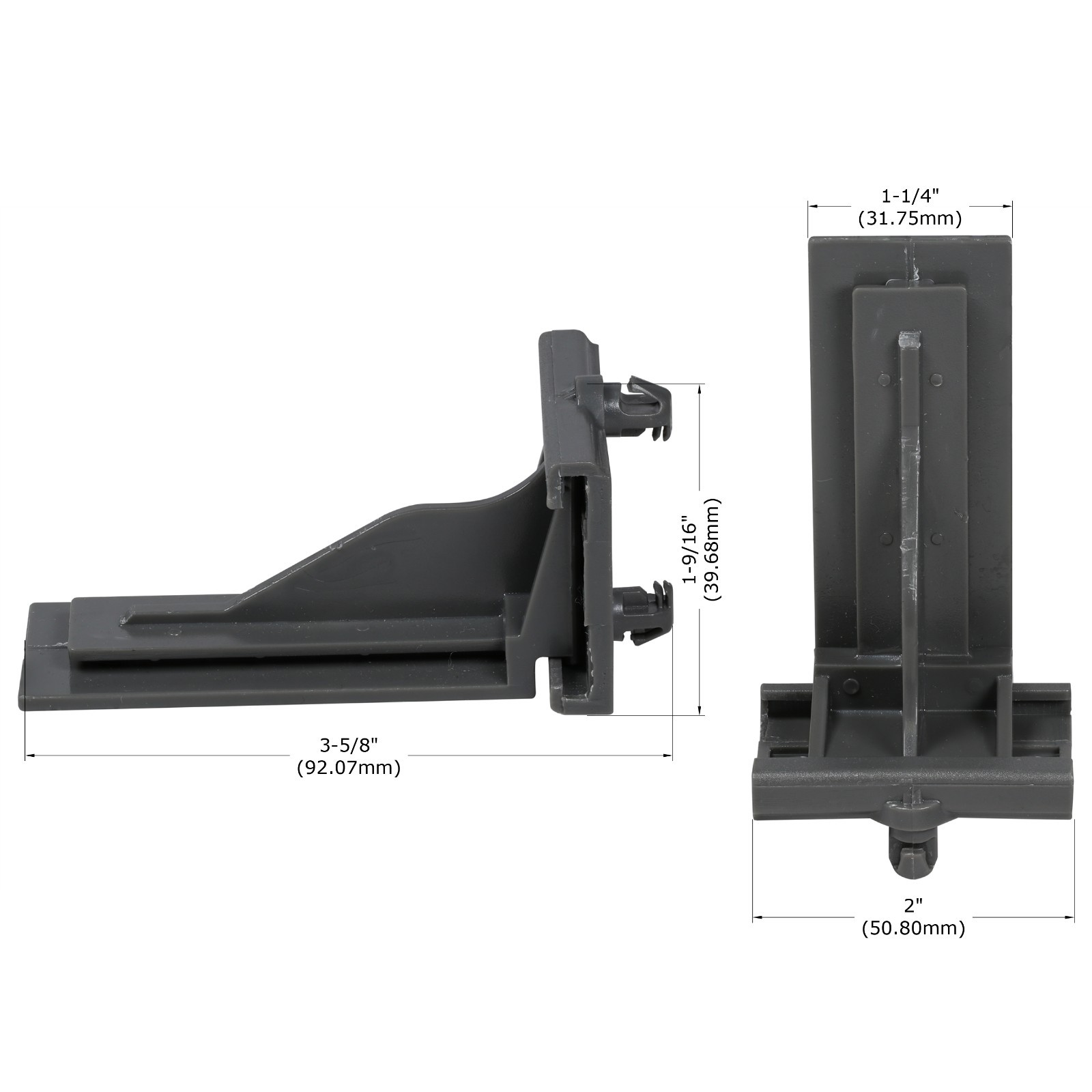 Rear Adjustable Mounting Bracket for DTC Undermount Slides