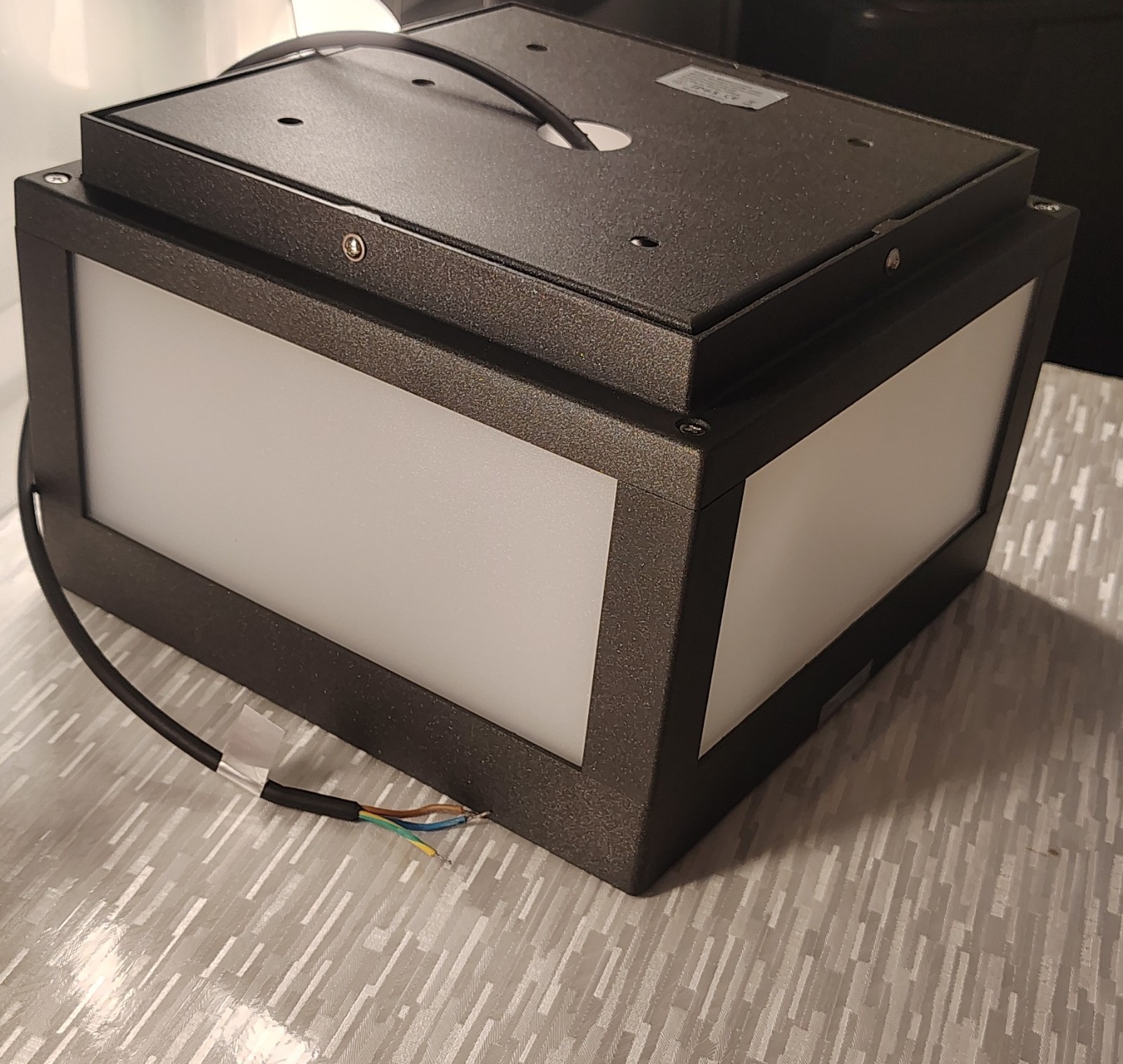 Linkmoon C3048 LED Outdoor Post Light Warm White Matte Black IP65 9.8in