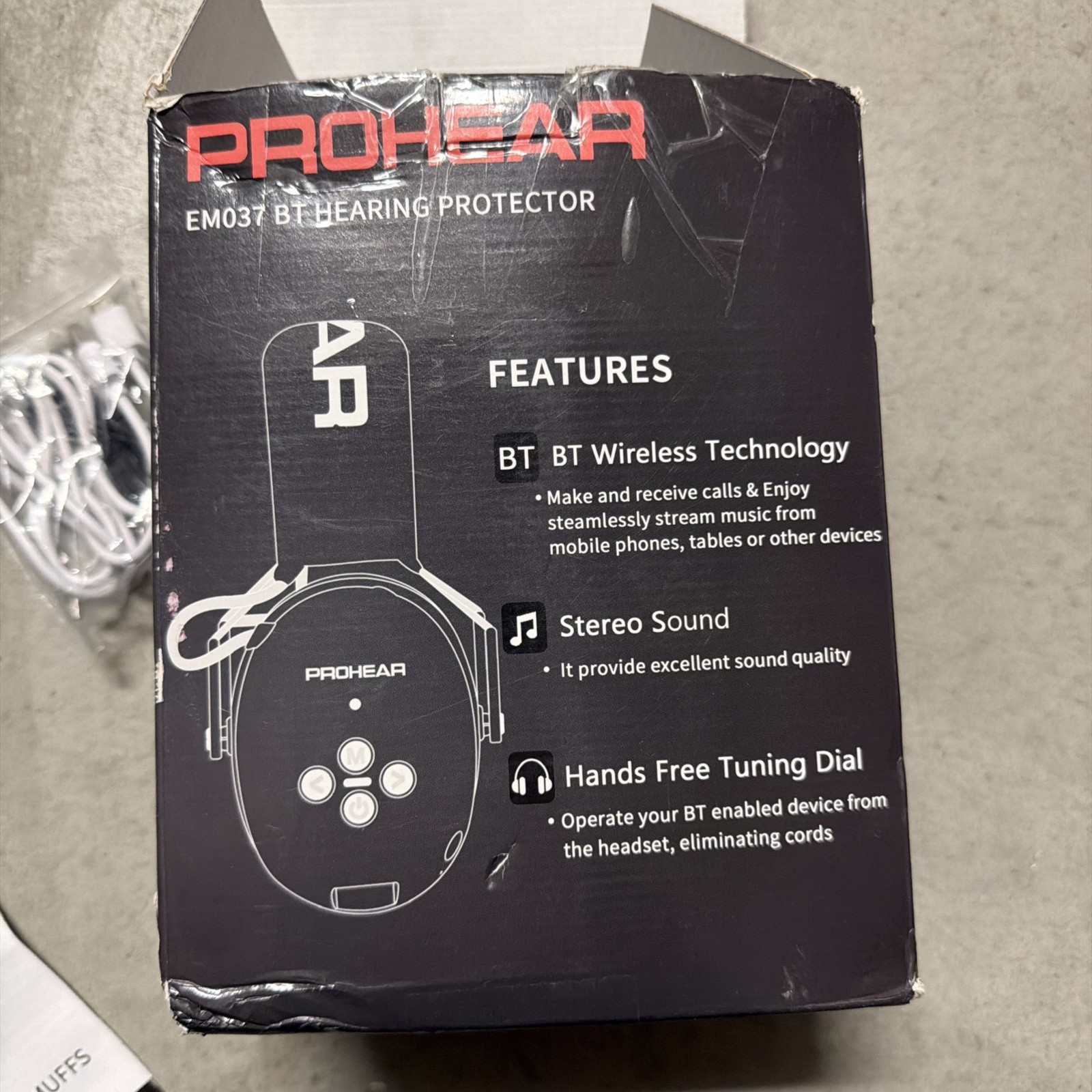 Prohear EM037 Bluetooth Hearing Protector Headphones 30dB Noise Reduction – NEW