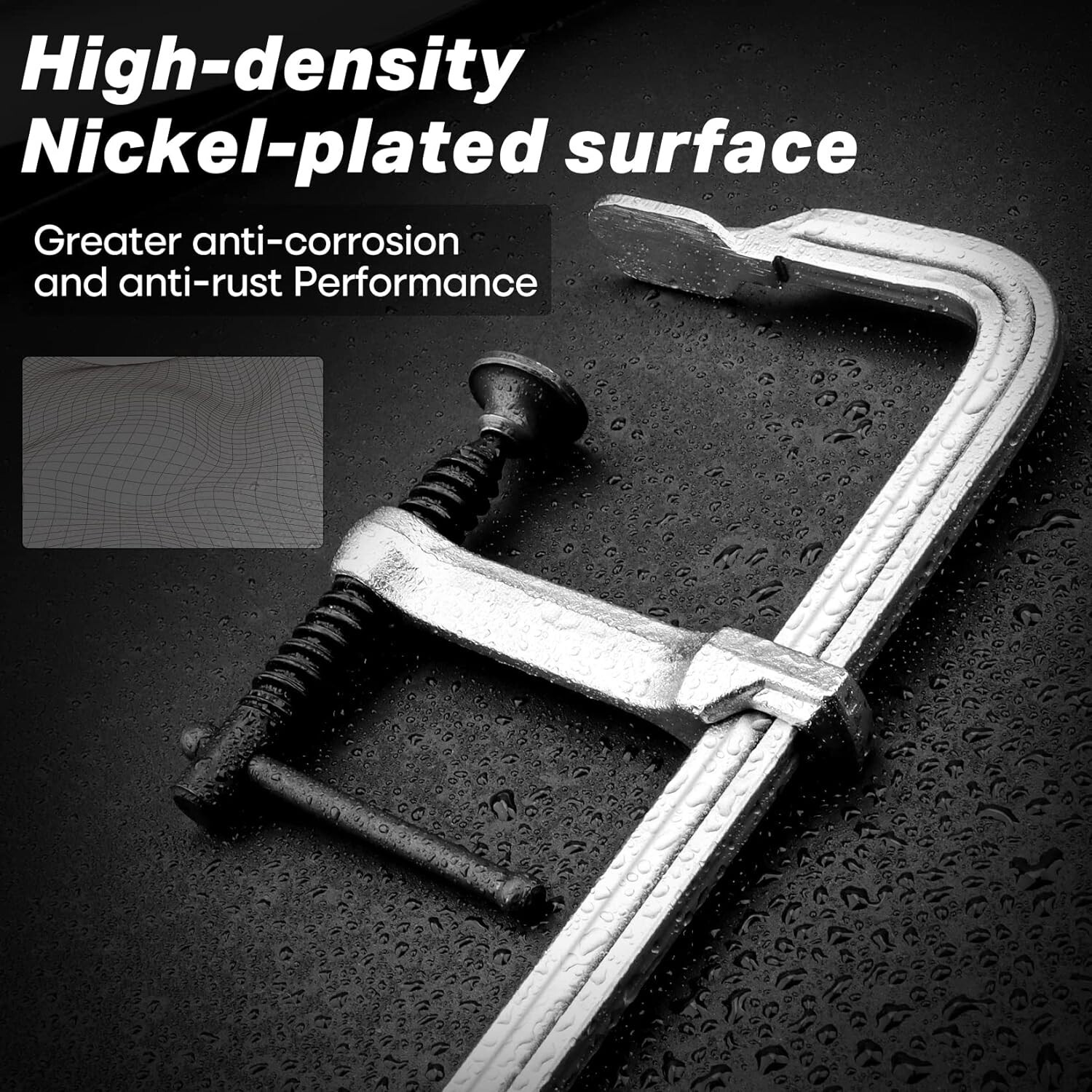 SHALL 4-Pack Bar Clamps Set, 12-Inch Light-duty Drop Forged Steel Bar Clamps