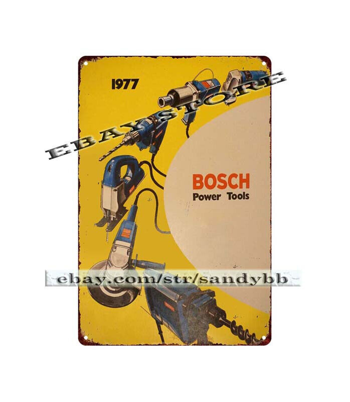 metal dorm room wall decor garage bar 1977 Power Tools metal tin sign