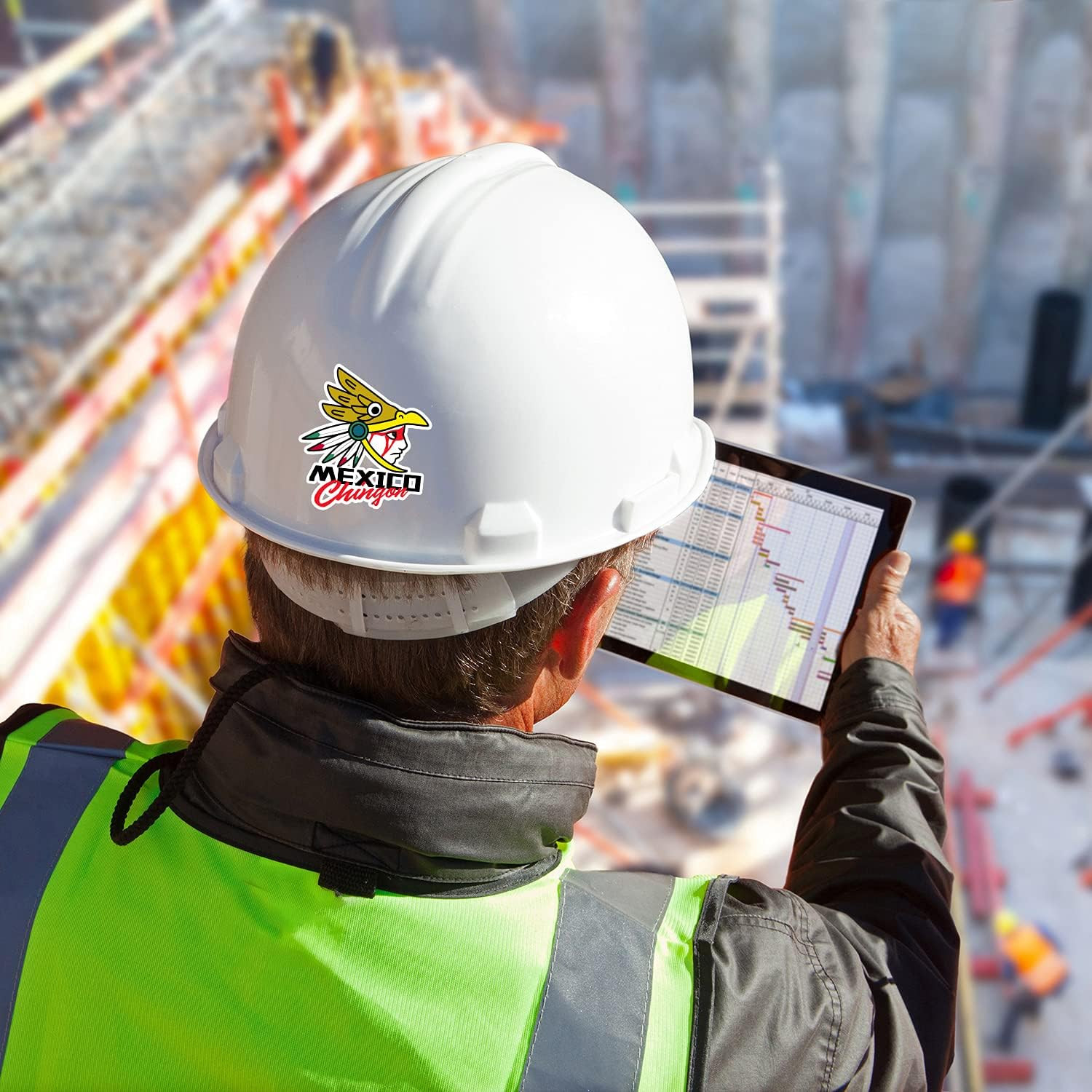 100Pcs Mexican Hardhat Stickers, Funny Vinyl Mexico Tool Box Stickers, Design fo