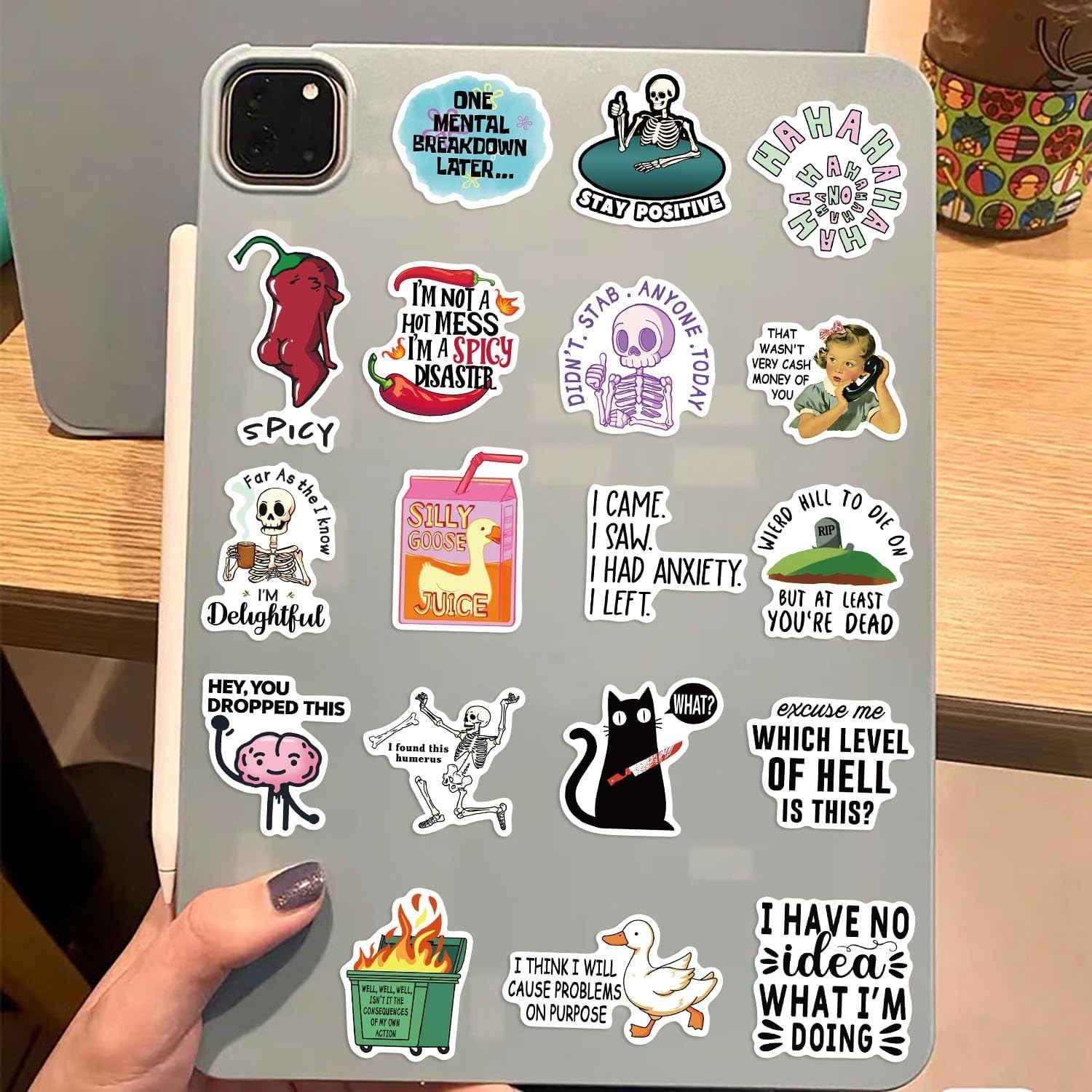 50Pcs Funny Adults Stickers Bulk, Prank Meme Sticker for Kids Teens Adults, S…