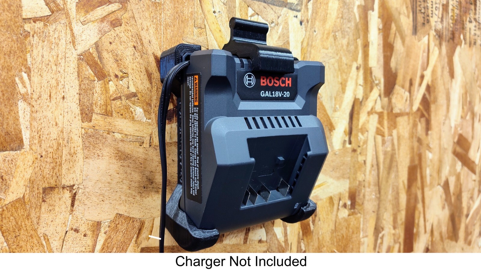 Wall Mount for Bosch GAL 18V-20 Charger (Charger Not Included)