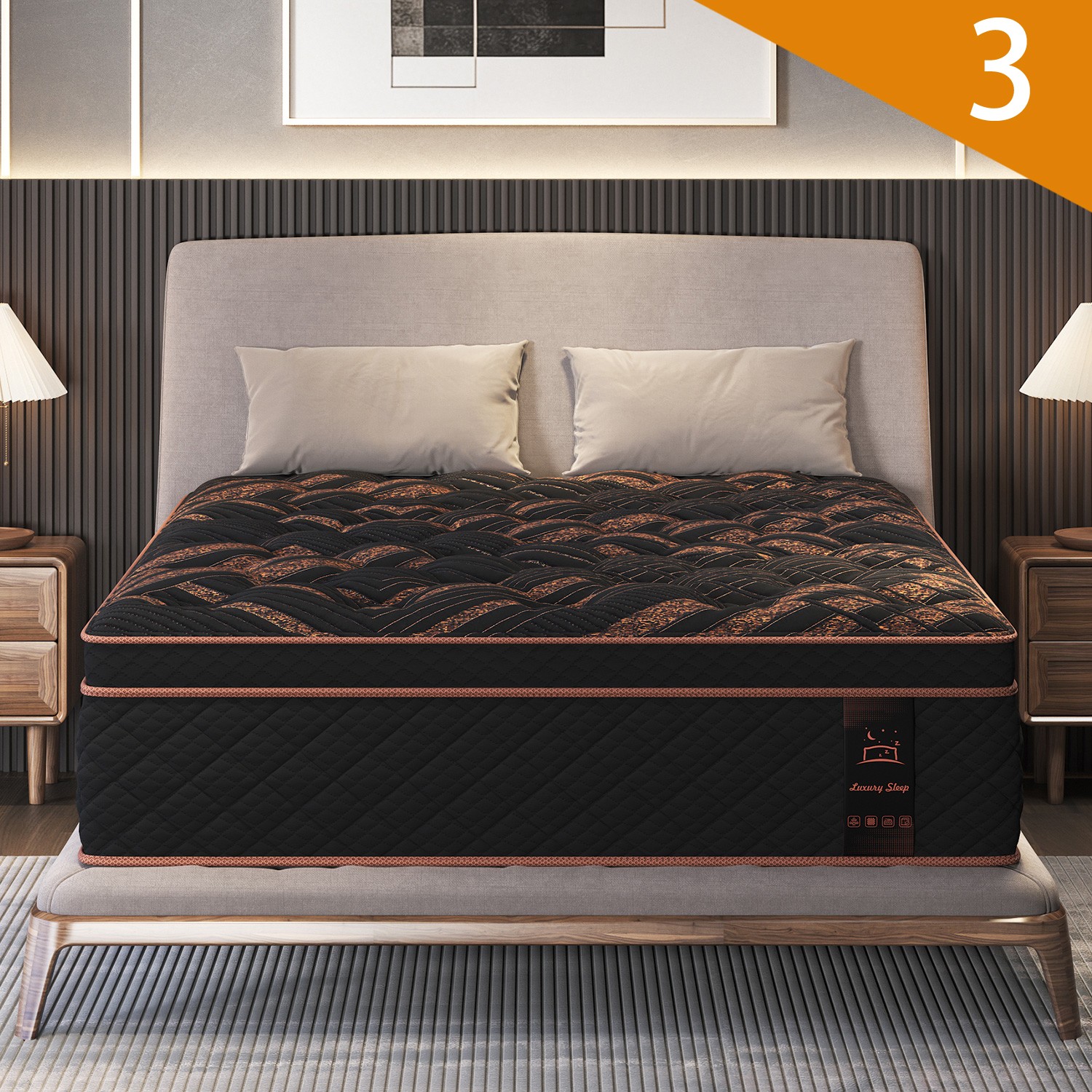 12″ 14″Gel Memory Foam Hybrid Spring Mattress Twin Full Queen King Bed in A Box
