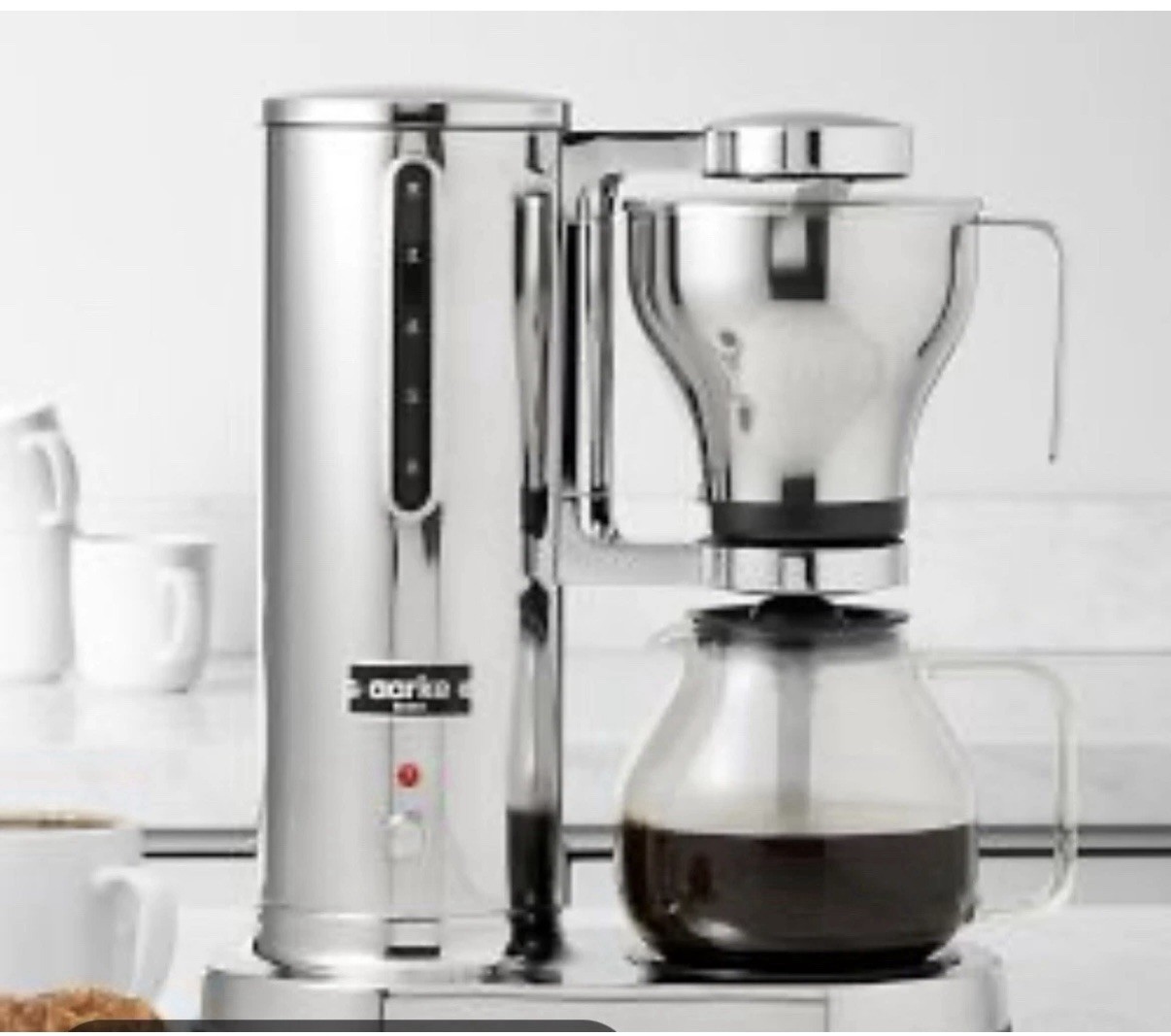 Aarke Stainless Steel Chrome Coffee Maker Electric Drip Coffee Brewer NR: A1306