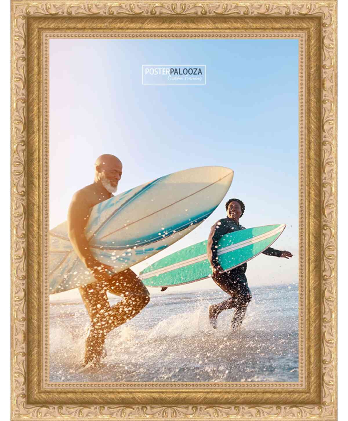 Refined Gold Picture Frame – UV Acrylic,Backing, Hanging Hardware