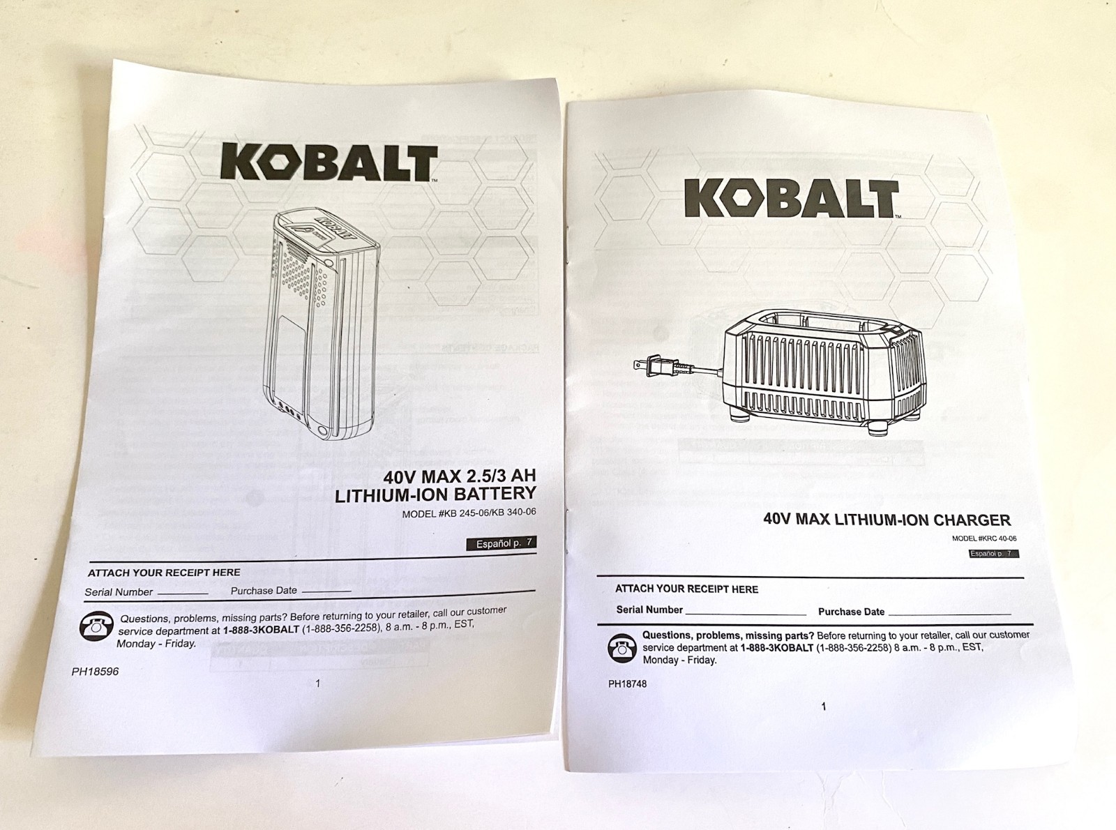 Kobalt 40V Max Lithium-Ion Battery KB 245-06 and Charger KRC 40-06 Tested Works