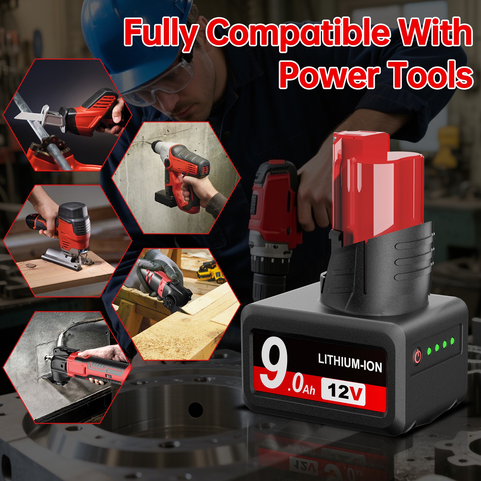 12V For Milwaukee For M12 8.0Ah Lithium 48-11-2460 48-11-240 Battery or Charger
