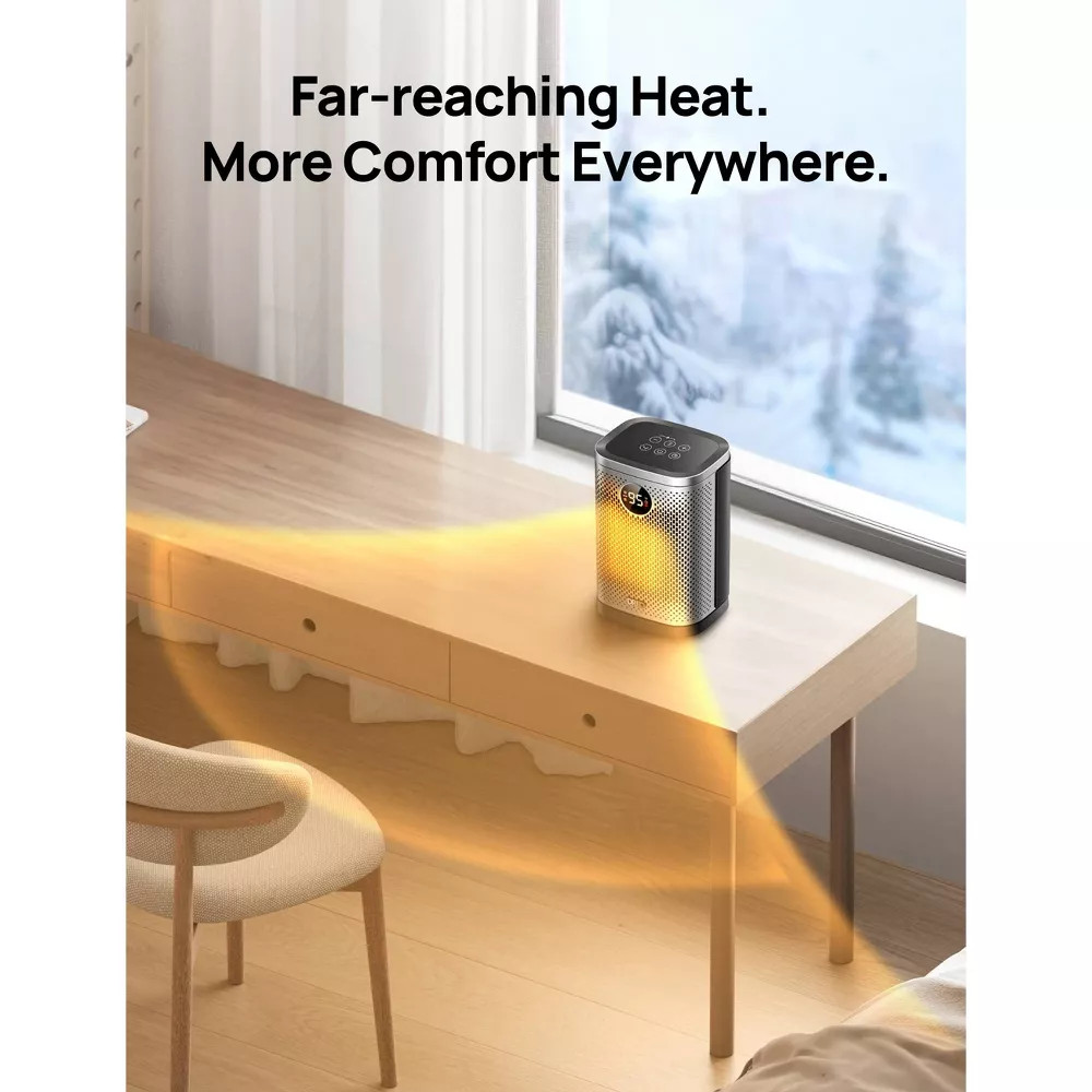 DREO Atom One 1500W Ceramic Space Heater Oscillating Remote Thermostat