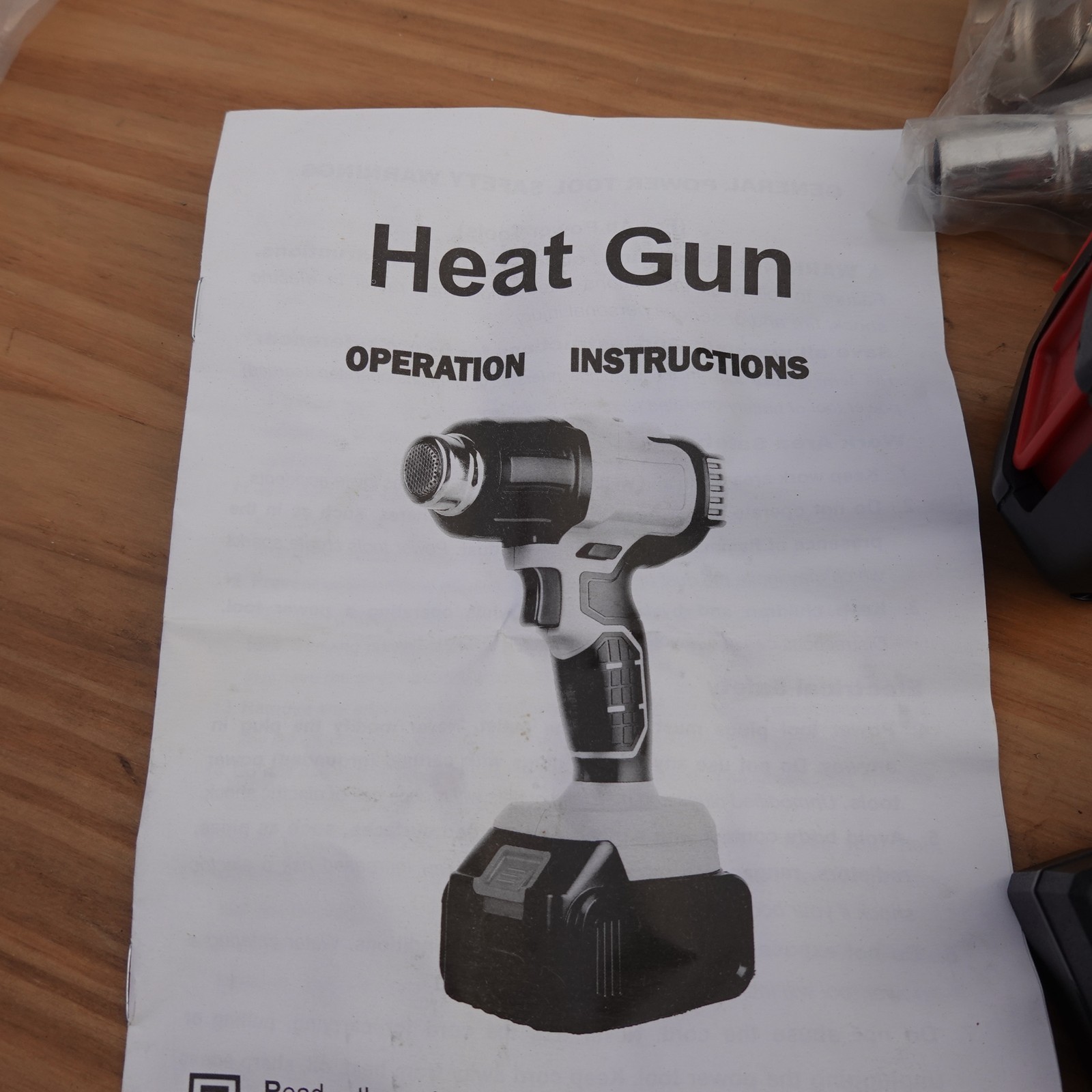 Cordless Heat Gun Hot Air Gun 21V Max Li-ion Battery W/3 Nozzles