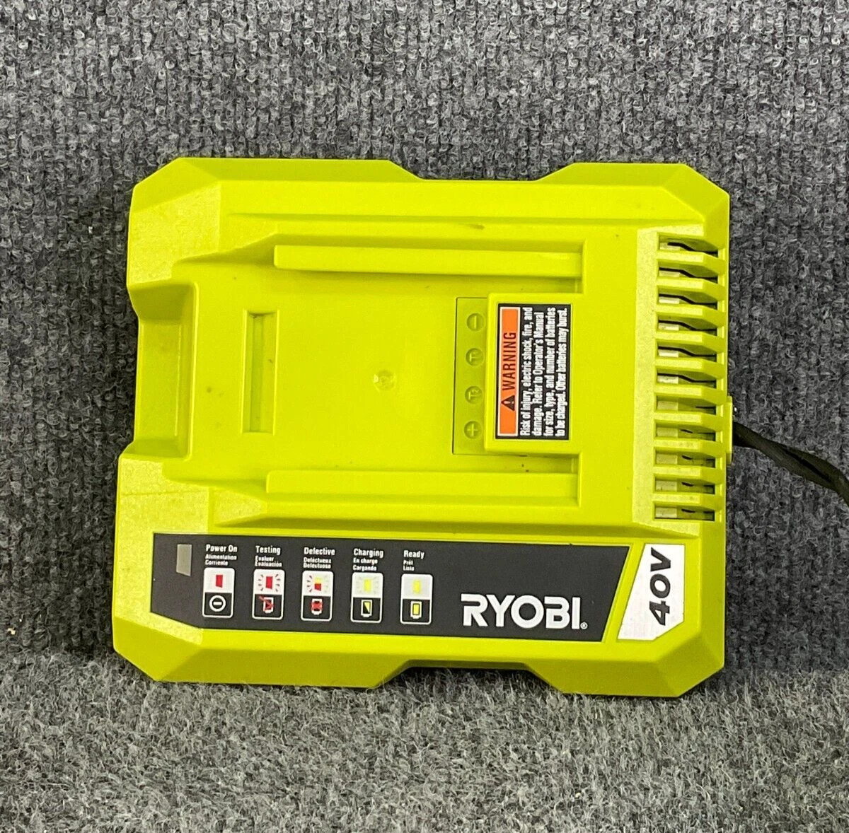 Ryobi OP401 40V Lithium Ion Battery Charger OEM Heavy Duty Used