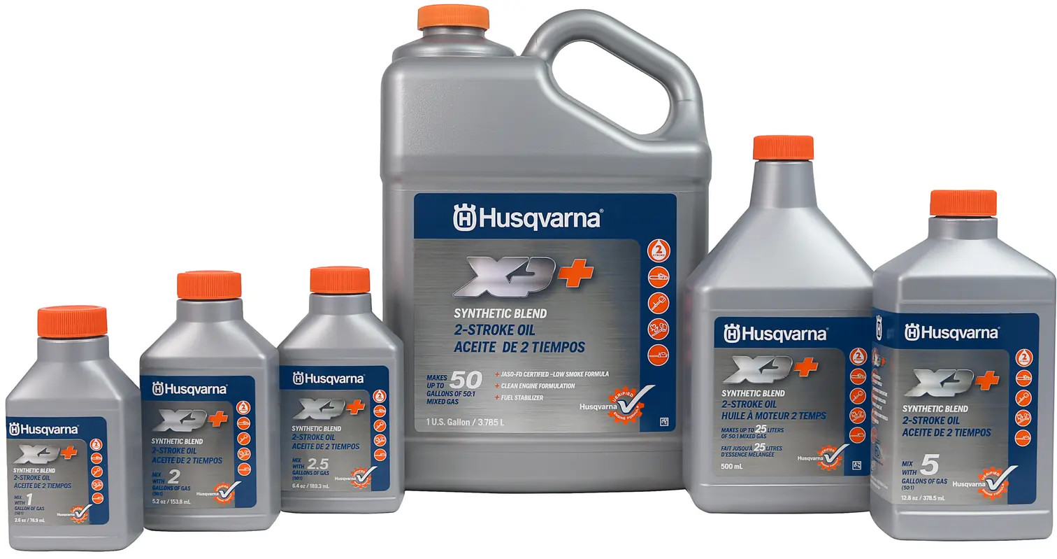 Husqvarna 24 Pack of 5.2 oz XP+ Sythetic Blend 2-Stroke Oil – 593152302-24PK