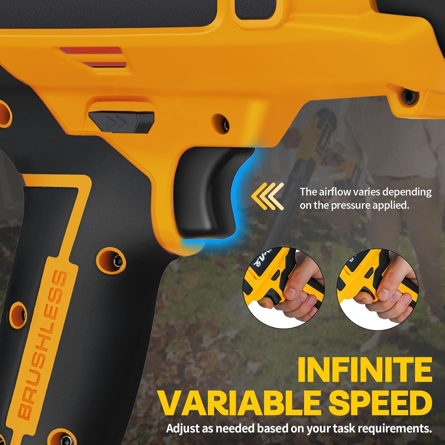 Brushless Cordless Turbine Leaf Blower Compact Handheld Blower w/2*4.0Ah Battery