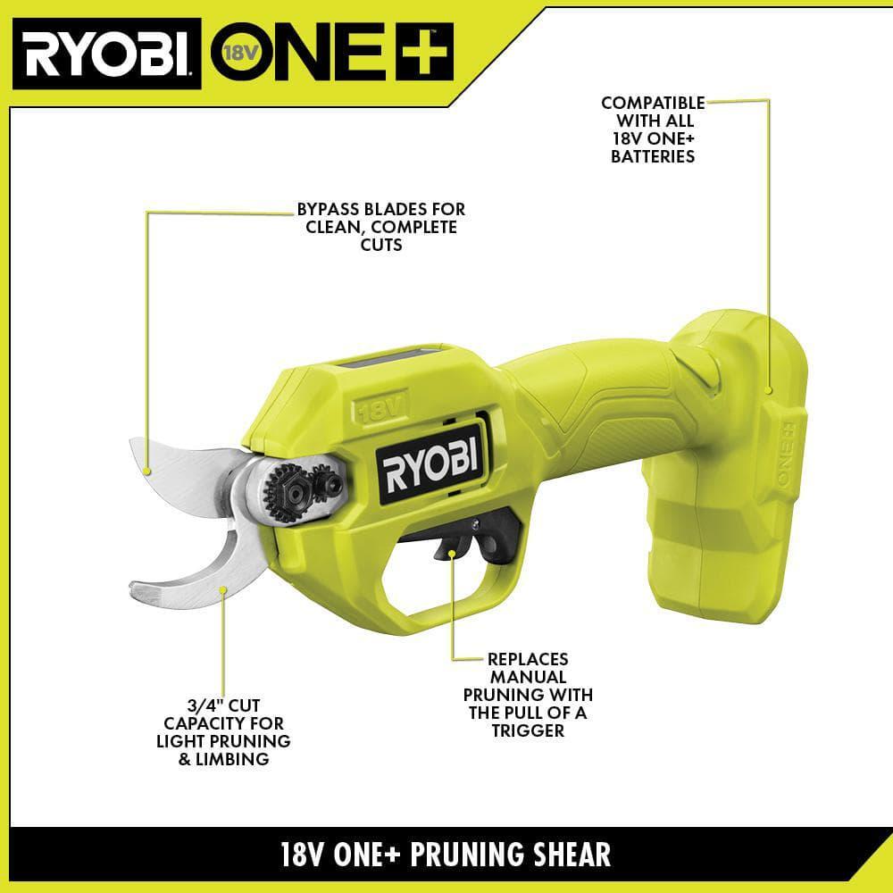 RYOBI 18V Cordless Pruner (Tool Only) Battery and Charger Not Included