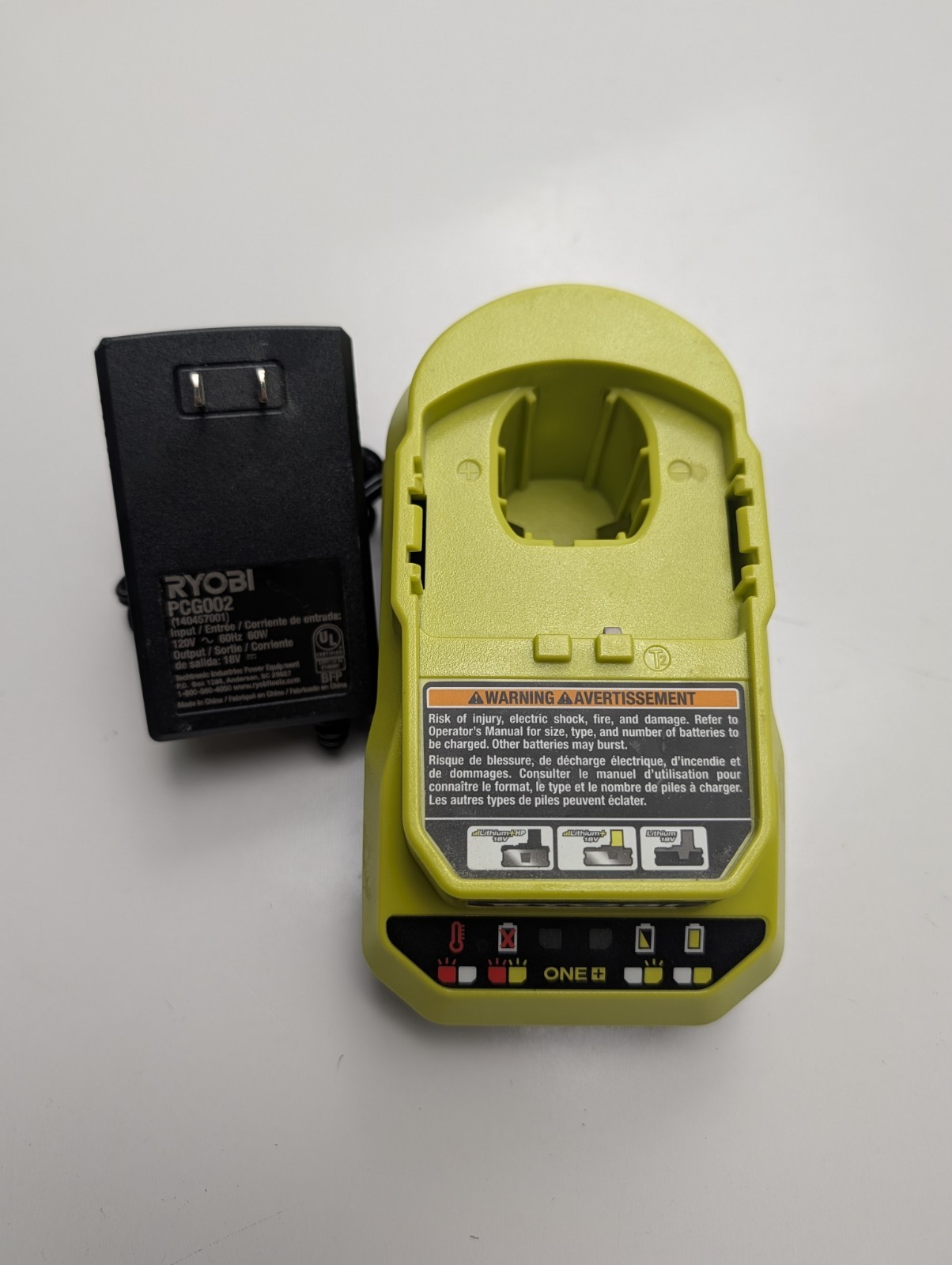 Ryobi Battery Charger OEM PCG002 Authentic 18V ONE+ Li-Ion ORIGINAL
