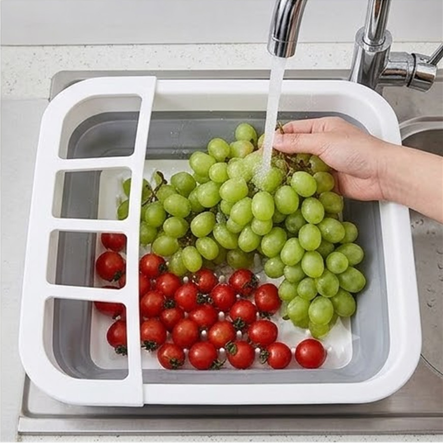 2-Pack Kitchen Collapsible Dish Rack Drainer Folding Drying Board Space Save