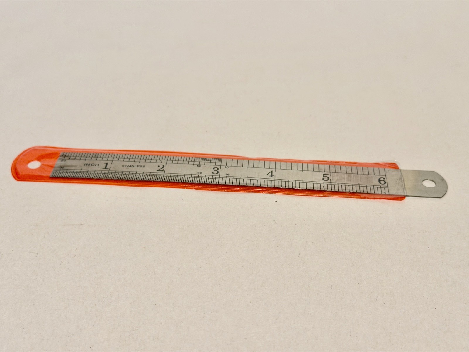 Hippo Malaysia Stainless Steel Pocket Ruler 6 Inch Orange Sleeve